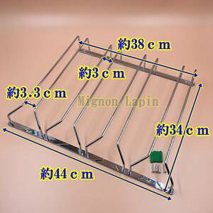 送料無料 ★ 即決 ★ ワイングラスホルダー シャンパングラス ハンガー ラック 吊り下げ 簡単取付け ネジ付 (シルバー４レーン)