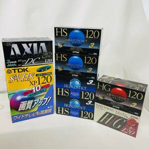 【未使用品】3巻×7個 ＋ 10巻 セット VHS ビデオテープ TDK / AXIA ※2400010381119