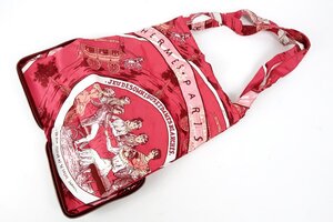 【美品】HERMES エルメス シルキーポップ エコバッグ 折り畳み 携帯用 コンパクト【RW72】