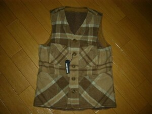 新品 ノンネイティブ nonnative リバーシブル ボア ベスト 0 チェック柄/フリース FARMER 2WAY VEST 定価41790円