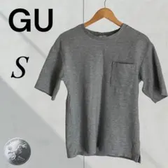 GUジーユー　メンズ半袖Tシャツ　グレー　サイズS