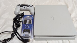 本体ジャンク PS4 CUH-2200A ホワイト ディスク読み込み不可。 コントローラーは稼働品 HORIの USB HDMIコードは別売り物 PlayStation