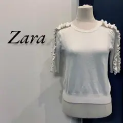 ZARA knit 5~7丈 フリルニット フリンジカットソー