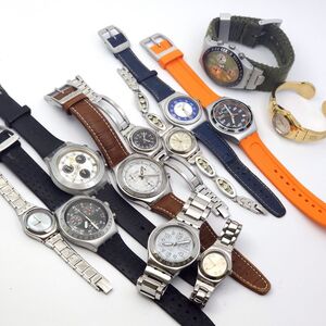 1円 まとめ swatch スウォッチ IRONY QZ 電池切れ ジャンク品 12本セット メンズ＆レディース KN0810T（BB 54）