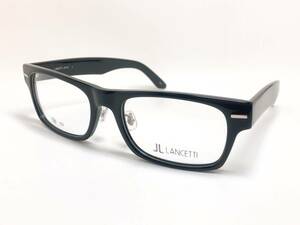 ランチェッティ　LANCETTI　メガネ　★　大きめ　眼鏡　セルフレーム　黒　メガネケース付き