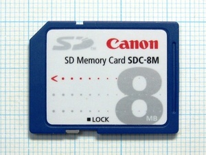 ★Ｃａｎｏｎ ＳＤメモリーカード ８ＭＢ 中古★送料８５円・１８５円