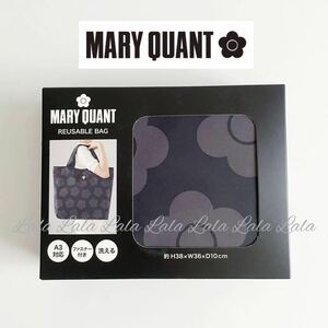 新品　MARY QUANT マリークワント マリクワ　エコバッグ マイバッグ トートバッグ バッグ　ブラック　洗える　箱入り　ブラック