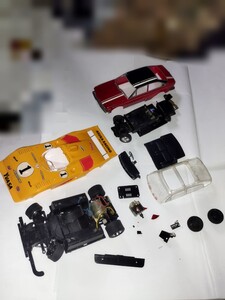 ニチモ 1/20 トヨタ カローラスプリンターSL 日東 1/24 サーキットの狼 マーチ74S BMW 完成品 当時物ジャンク 2台まとめ 