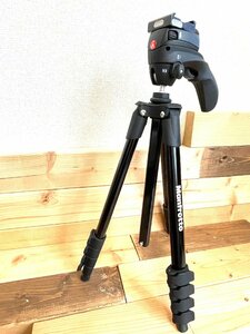 ■ 美品 Manfrotto マンフロット　雲台付き 5段 三脚 保存袋付き★