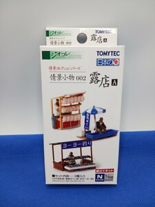 ★送料無料 即決有★ TOMYTEC トミーテック ジオコレ 情景コレクション 情景小物 002 露店A わた飴 金魚すくい ヨーヨー釣り