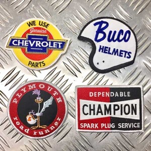 ワッペンセット CHEVROLET BUCO ロードランナー CHAMPION SP-4 アメリカン雑貨 アメリカ雑貨