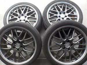 5H■溝あり WORK LM1　アルミホイール　19インチ 2019年製 NITTO 225/40R19 4本■