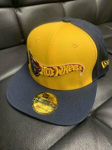 新品　ホットウィール　hotwheele ニューエラ　New Era キャップ　帽子　フリーサイズ　黄色