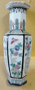 中国 清代 粉彩 花瓶 時代保証 唐物