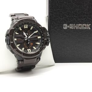 希少★　CASIO G-SHOCK カシオ　スカイコックピット 腕時計 ワールドタイム マルチバンド6 GW-A1000-FC 電波ソーラー　ブラウン　黒