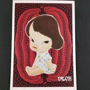 D22 DEATH NYC 世界限定ポスター 現代アート ポップアート 草間彌生 赤 かぼちゃ Kusama Yayoi 奈良美智 ロッタちゃん LV