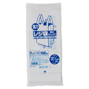 レジ袋 レジ袋　No.１２号　白（ＲＪＪ－１２） 【6000枚】 ジャパックス 小さめ 業務用 スーパー 飲食店 持ち帰り袋