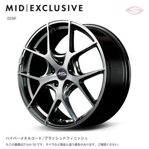 RMP 025F アルミホイール 1本 20x8.5 +45 114.3 5H(ハイパーメタルコート+ブラッシュドフィニッシュ) / 20インチ MID