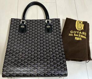 【未使用に近い】 GOYARD ゴヤール 美品 コモール GM トートバッグ レザー ブラック 黒 