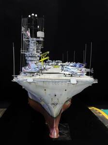 1/350 アメリカ海軍 エセックス級航空母艦 CV-11 イントレピッド最終時プロモデラー制作完成品/L83cｍ×W22cｍ×H24cｍアクリルケース付