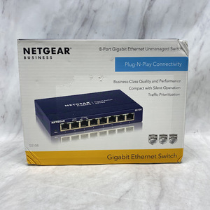 【美品】NETGEAR スイッチングハブ 8ポート 1G 金属筐体 静音ファンレス GS108