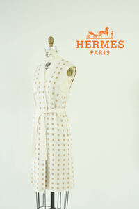 HERMES エルメス ロング ベスト シルク ニット カーディガン size 36 0531506