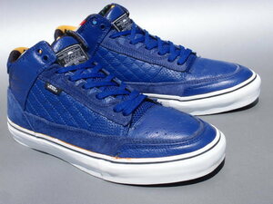 美品 USA限定 US 9,5 / 27,5cm VANS HOSOI 青レザー BASH VULC ホソイ