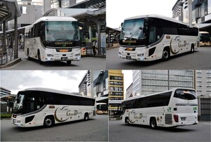 D【バス写真】L 版４枚　JRバス関東　セレガ　東名昼特急　京都駅