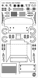 プラッツ NE24013 1/24 レーシングシリーズ ボルボ 240ターボ 1986 ETCC ホッケンハイムウイナー用ディテールアップパーツ