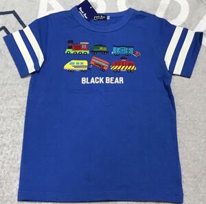 ★ブラックベア★半袖Ｔシャツ★130★新品★ミキハウス★Black Bear★電車 汽車 青