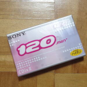 送料無料！新品未開封！SONY ハイポジ カセットテープ SONY/CDiX2/TYPE2/音色のハーモニー/スリムケース/昭和/レトロ/120分