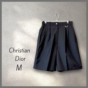 Christian Dior クリスチャンディオールスポーツ ハーフパンツ ショートパンツ ゴルフウェア Mサイズ 紺ネイビー