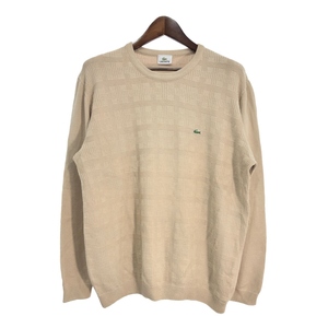 LACOSTE ラコステ コットン アクリル ニット セーター ベージュ (メンズ 6) 中古 古着 R9835