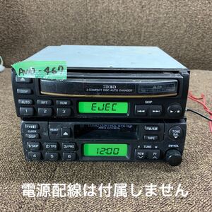 AV10-467 激安 カーステレオ SUBARU 86201KE030 86231KE000 3CDチェンジャー カセットデッキ 本体のみ 簡易動作確認済み 中古現状品