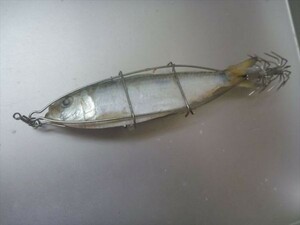 ５個　イカ・タコに実物テンヤ、餌木、アジなどの小魚を挟みそのまま投げる！！、つかんだら離さない