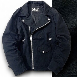 Schott ショット 定価1.7万 コットンジャージー×裏メッシュ ストレッチ ダブルライダース ジャケット ブルゾン 3173076 M ▲030▼41220w03