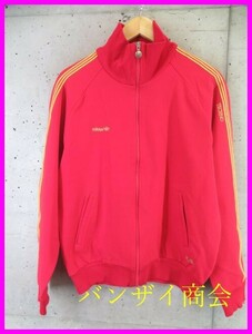 2270s16◆70s 80sヴィンテージ◆西ドイツ製◆adidas アディダス トレフォイル トラックジャージ ジャケット L/オールド/デサント/古着