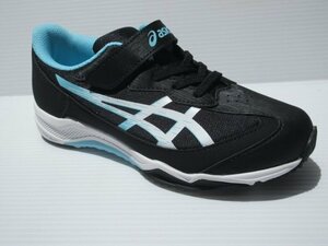 セール asics 22.0cm マジック式 アシックス レーザービーム SJ-MG 1154A183 003 黒/ブルー 子供 キッズ 女の子 スニーカー 通学 上履き