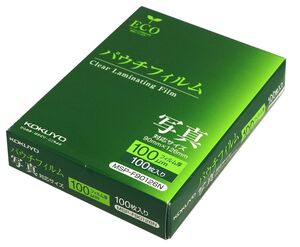 （まとめ買い）コクヨ ラミネートフィルム パウチフィルム 100ミクロン 写真サイズ 100枚 MSP-F90126N 〔×3〕