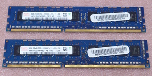★Hynix HMT41GU7MFR8C-PB 2枚セット - PC3-12800E/DDR3-1600 ECC Unbuffered 240Pin DDR3 UDIMM 16GB(8GB x2) 動作品