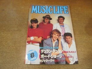 2204YS●MUSIC LIFE ミュージックライフ 1983 昭和58.8●表紙：デュラン・デュラン/カジャグーグー/デフ・レパード/イギー・ポップ