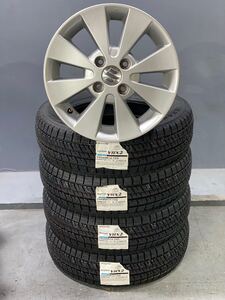 未使用 VRX2 ブリヂストン 155/65R14 スズキ 純正 中古 アルミ 14×4.5J +45 PCD100 ワゴンR スティングレー スペーシア アルト (W7A002M)