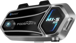 ★新品未使用 FODSPORTS インカム M1-S Air 電源残量表示 ユニバーサル接続連続使用20時間可能 FM搭載 バイク ツーリング