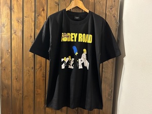 新品★シンプソンズ　アビイロード　パロディ　プリントTシャツ【XL】★テレビアニメ/ビートルズ