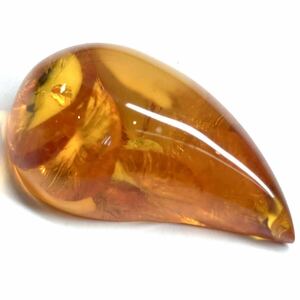 ☆天然本琥珀 9.523ct☆M 25.9×14.6mmソーティング付 ルース 裸石 宝石 ジュエリー アンバー amber jewerly 