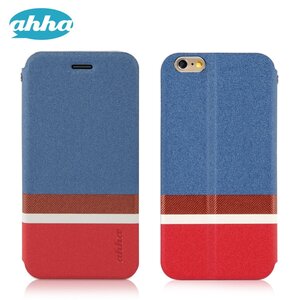 即決・送料込)【スリムな手帳型ケース】ahha iPhone6s Plus/6 Plus ROLLAND Fashion Flip Case Blue (ストラップホール付き)