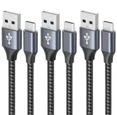 USB Type C ケーブル 3本セット 急速充電 cタイプ