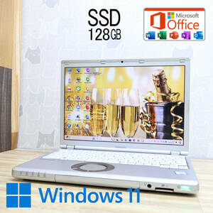 ★美品 高性能6世代i3！SSD128GB★CF-SZ5 Core i3-6100U Webカメラ Win11 MS Office 中古品 ノートPC★P72484