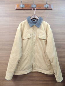 ★ 00S OLD STUSSY オールド ステューシー サーモライト 中綿 ボア襟 コーデュロイ ワーク ジャケット Lサイズ ブラウン系 VINTAGE