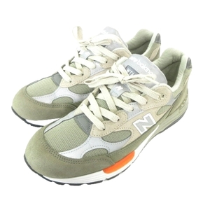 ニューバランス NEW BALANCE 美品 × WTAPS ダブルタップス M992WT スニーカー ローカット 厚底 26.5cm グレー メンズ